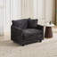 Fauteuil rembourré en tissu-2142304204