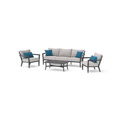 Venetia 4 Piece Sofa Seating Group with Cushions