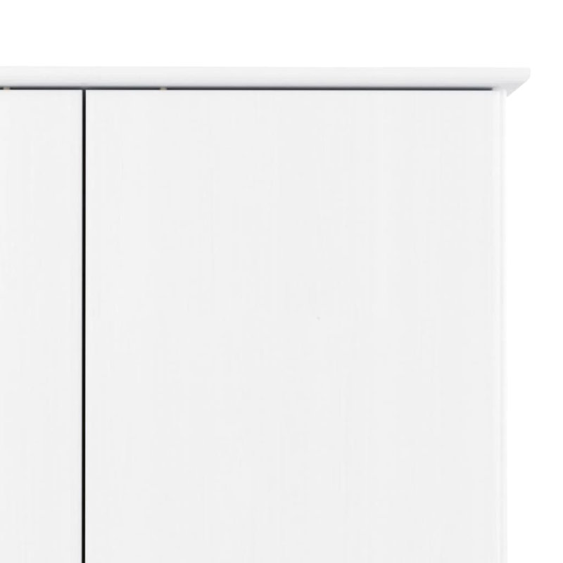 Aabas 2 Door Solid Wood Wardrobe, White