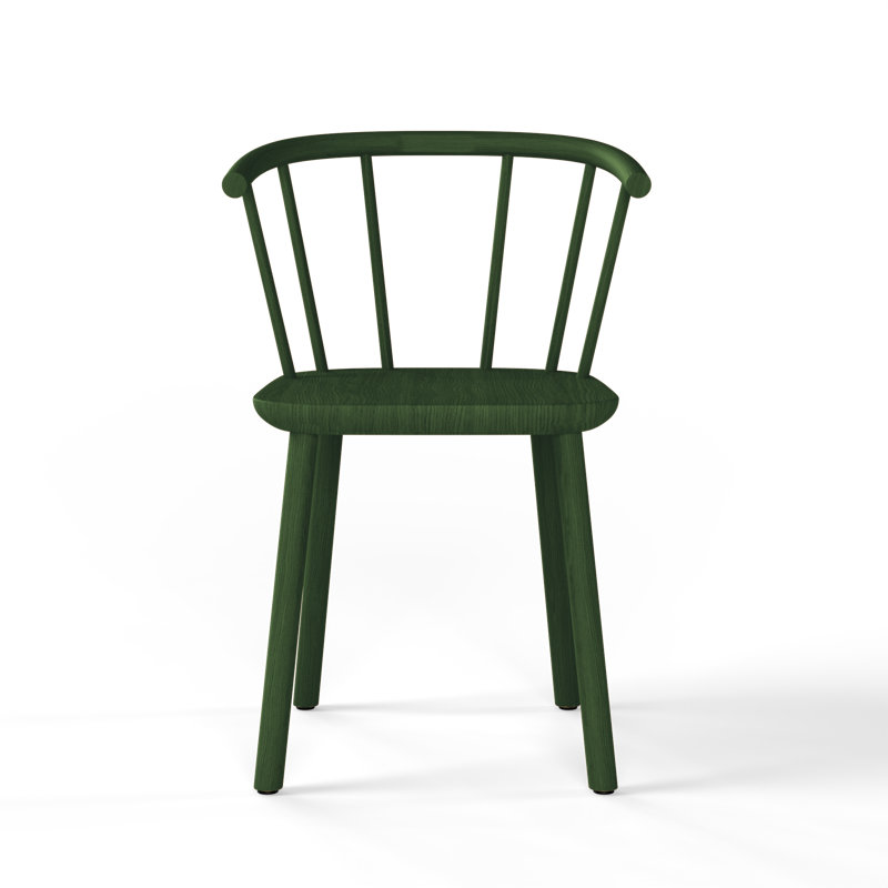 Studio Solid Wood Arm Chair, Green