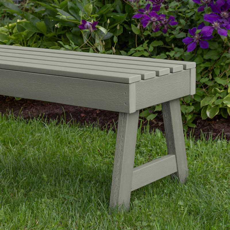 Banc de pique-nique en plastique sans dossier Midwest, Eucalyptus