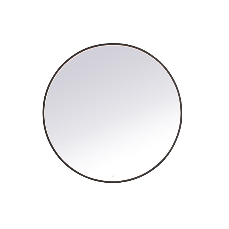 Miroir de salle de bain Pickard, Noir, 48 po x 48 po