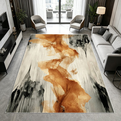 1PC Black Red Grey Abstract Spiral Swirl area rugs for Living Room, Soft and Comfortable, Suitable for all seasons, easy-to-maintain, machine washable Indoor floor mat, Under Table Farmhouse suitable for Dining Table, Bedroom, Entryway, Kitchen, Home