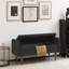 Tabouret de rangement en velours noir - Siège et organisateur multifonctionnels-1911870467