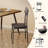 5-Piece Rectangular Dining Set for 4 with Wood Table and Upholstered Metal Frame Chairs-1827996895