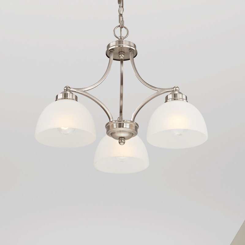 Annete 3 - Light Dimmable Chandelier, Brushed Nickel