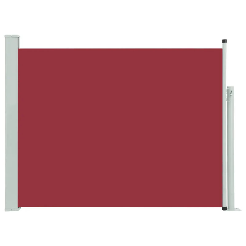 Dakota Fields 500cm W x 0cm D Fabric Cover Motorised Retractable Side Awning, Red