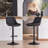 Modern Height Adjustable Swivel Bar Stools Upholstered Leather Barstool Kitchen Island Chairs with Metal Frame-1879254795