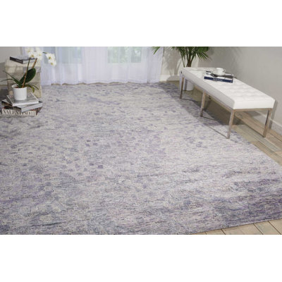Tapis bleu fait à la main Ardis