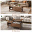 Table basse à plateau relevable cannelé avec compartiment caché-116809274