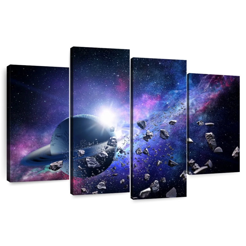 Oberle Asteroids In Space, 54" H x 84" W
