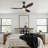  3-Blade Modern Farmhouse Smart LED Ceiling Fan with Dimmable Light in Dark Walnut-638042302-649755465