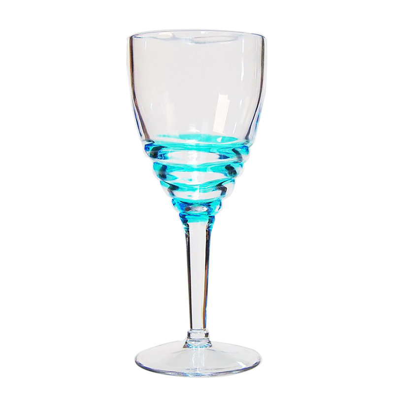12 oz Verre à vin en plastique tout usage, Bleu