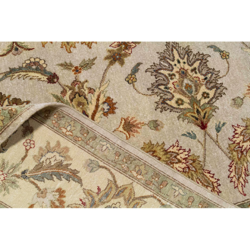 Tapis beige et crème noué à la main de haute qualité