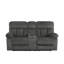 Ensemble de canapé inclinable manuel en microfibre 3 pièces de qualité supérieure avec table basse rabattable, console de rangement et porte-gobelets