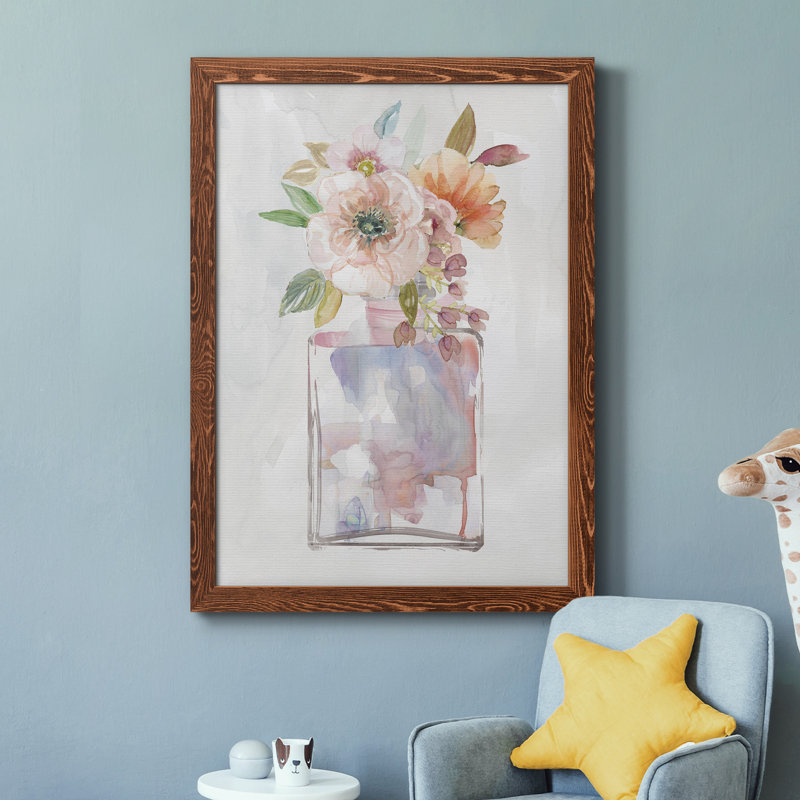 Mini Bouquet II - Reproduction d'art sur toile encadrée, H 44 po x l 31 po x P 1 po, Cadre en érable