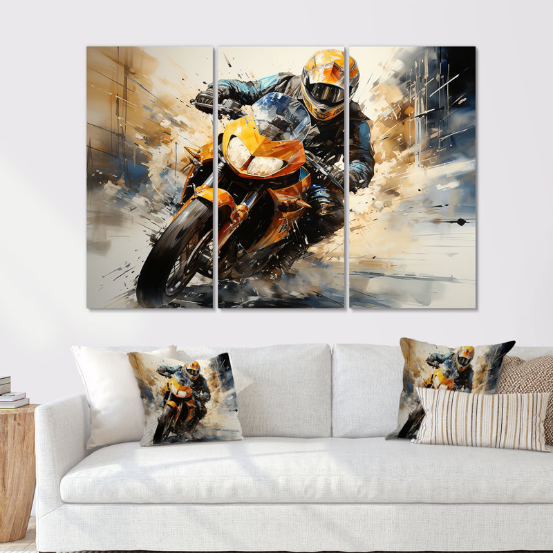 "Speedy", ensemble d'art sur toile, H 28 po x l 36 po x P 1 po