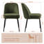 Modern Fabric Upholstered Dining Chair with Spring and Curved Back 12cm Cushion-1315543371