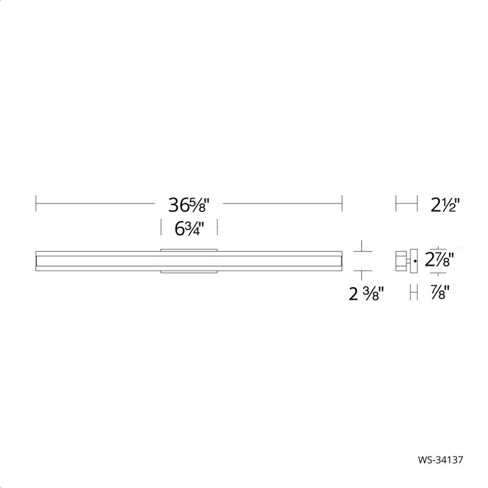 Sleek Brushed Nickel 37" LED Vanity Light for Outdoor Use
