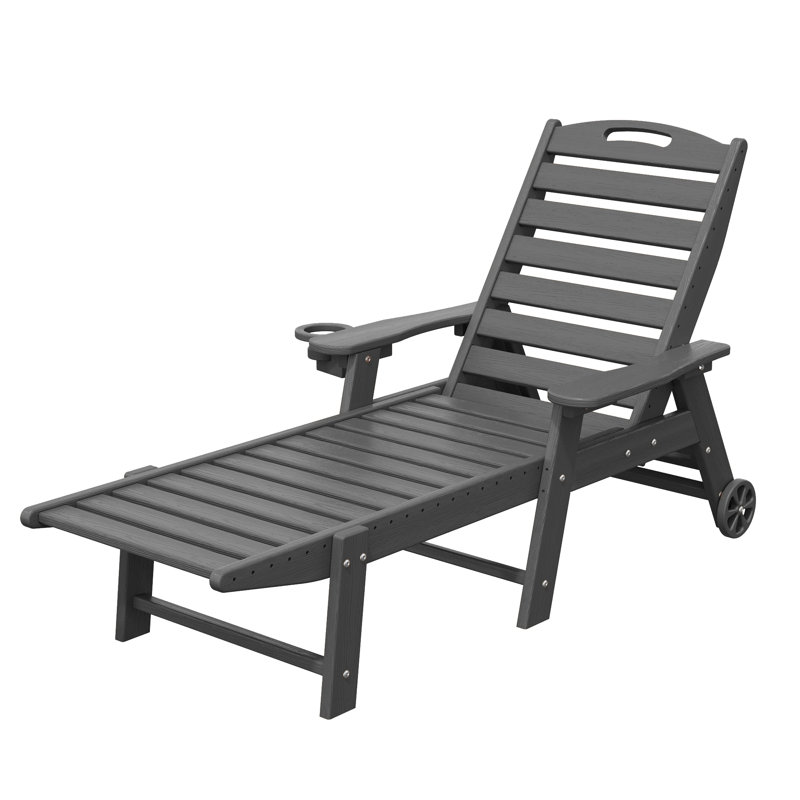 Chaise longue d'extérieur Wheels, Dark Gray