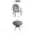 5-Piece Set Of Cast Aluminum Patio Furniture With Black Frame And Blue Seat Cushions