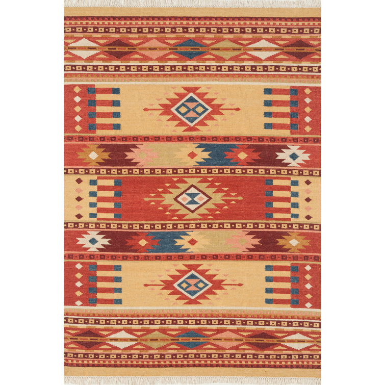 Millwood Pines Clemente Flatweave Southwestern Rug & Reviews | Wayfair