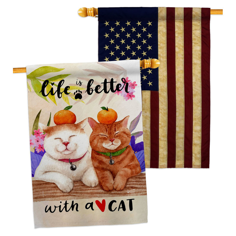 Double Sided 40'' H x 28'' W Polyester Animal House Flag