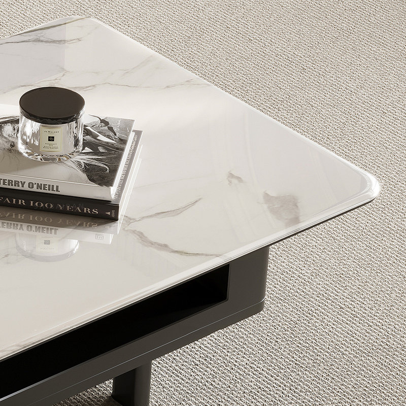 Microcrystalline stone minimalist coffee table