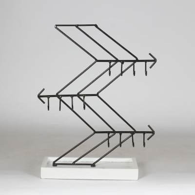 Metal Wall Organizer with Key Hooks