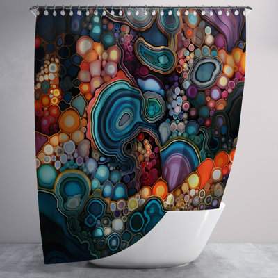 Romilio Abstract Shower Curtain
