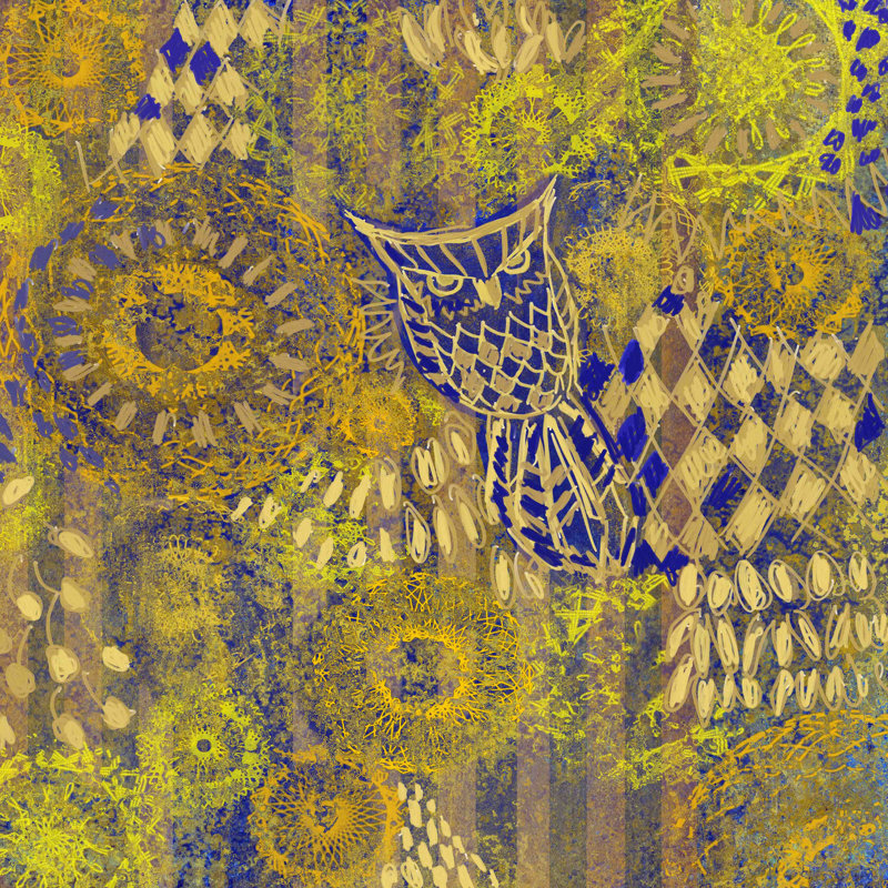 Owl 2 by Rick Novak - Wrapped Canvas Print, 46 cm H x 46 cm W