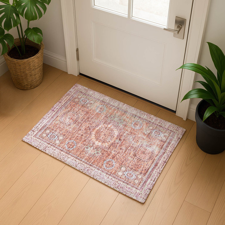 Premium Machine Washable Lubbers AMF1740 Border Rug