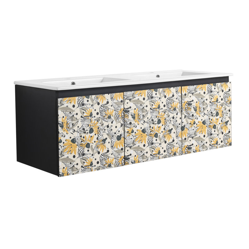 Base de meuble-lavabo double mural 47,6 po seulement