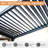 5x8 FT Aluminum Grill Pergola Kit - Adjustable Louvered Roof with Outdoor Bar Tables-119969974
