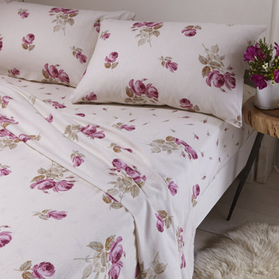 Brushed Floral 100% Cotton Sheet Set