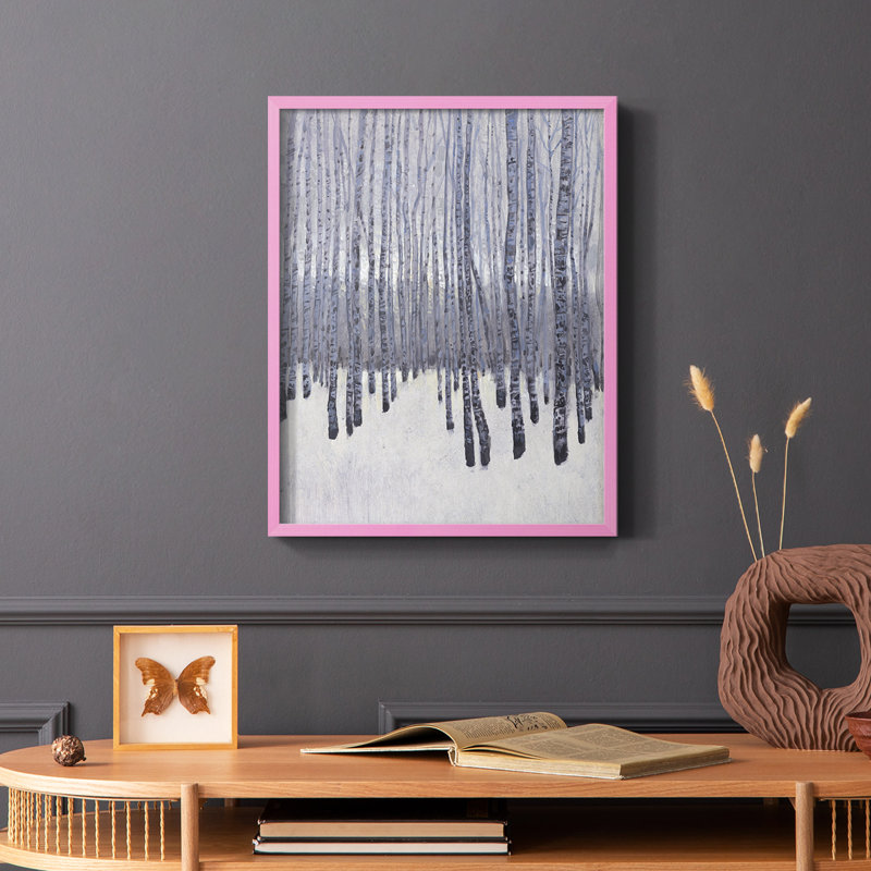 «Bare Trees in Winter I», reproduction encadrée - bois massif, Blanc, H 28 po x l 22 po