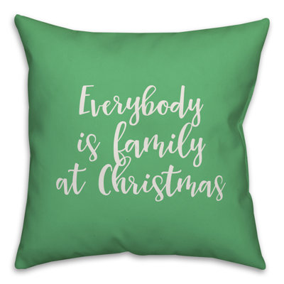  Coussin décoratif «Everybody is Family at Christmas»