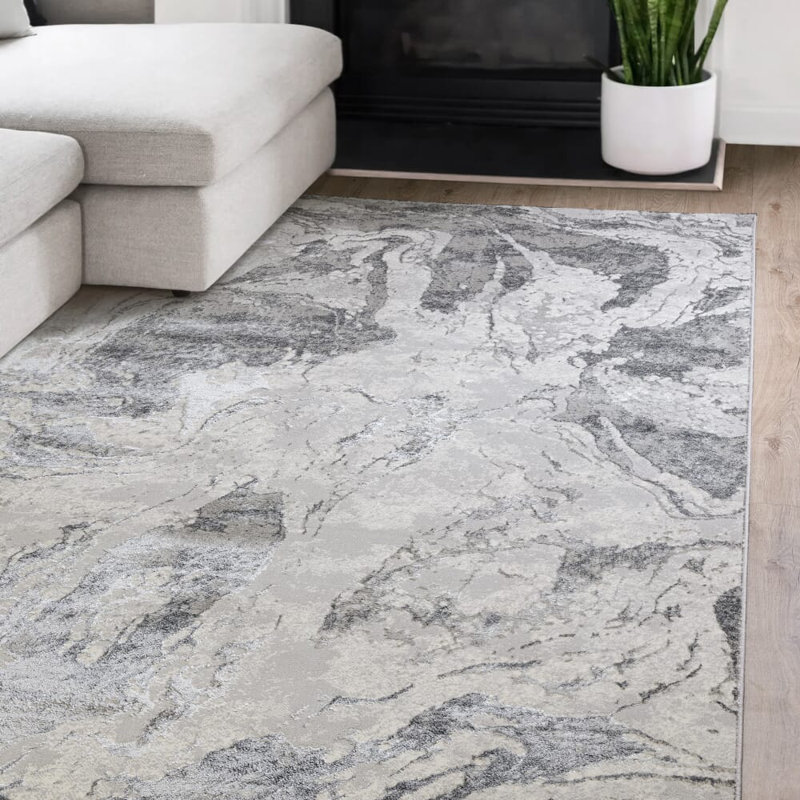 Birl Abstract Area Rug, Rectangle 200 x 275 cm