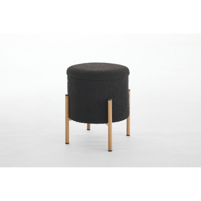 Repose-pieds moderne avec rangement, Noir