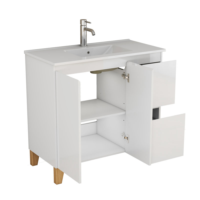 Modern Bathroom Vanity Combo with Soft-Close System