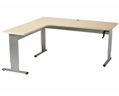 Maciejewski Height Adjustable L-Shape Standing Desk -  Latitude RunÂ®, 639D3F07619F4460ABDE7CCE37CE7AA2