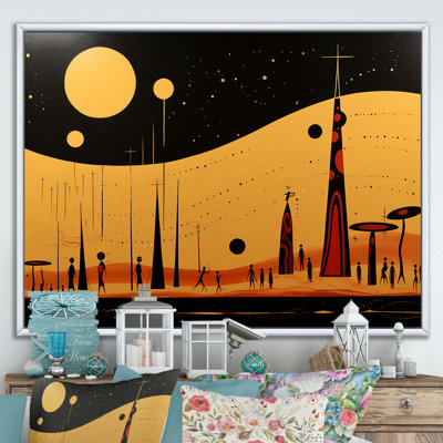 Danse zoulou, paysage tribal africain - Art mural tribal africain