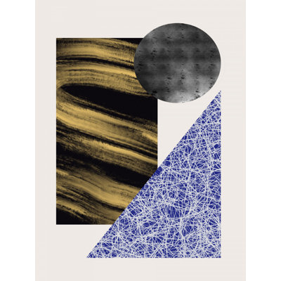 Geometric Shapes With A Gold Textured