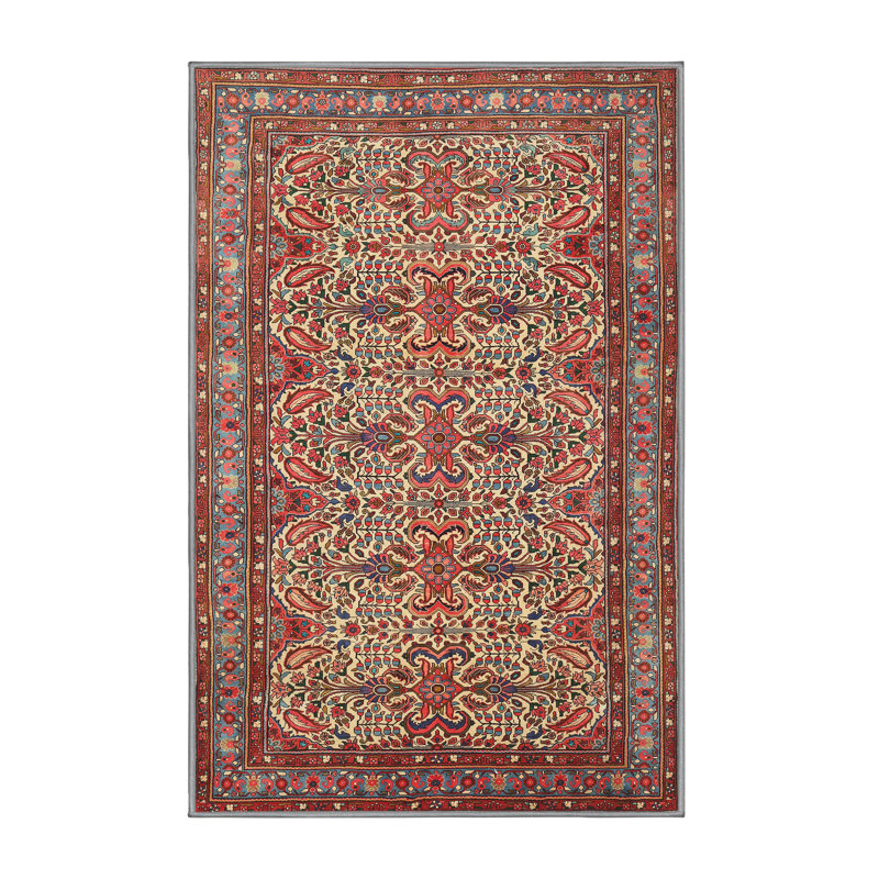 Tapis brun à motif oriental, Rectangle 5 pi x 7 pi