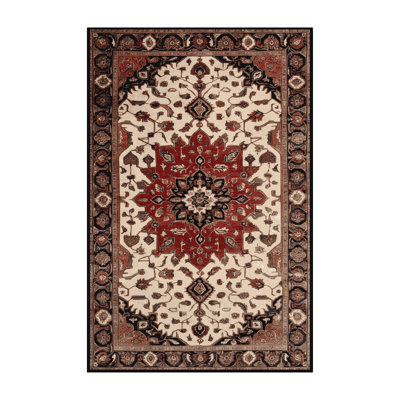 Machine Washable Persian Brown Area Rug