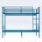 Twin Over Twin Bunk Bed With Ladder And High Guardrail, Metal Bunk Bed-1640775605