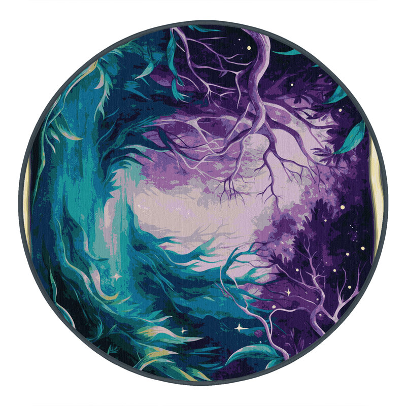 Twilight Flora Rug, Round 7'