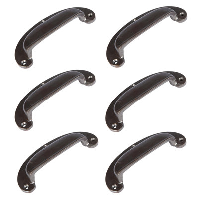 Hammer & Tongs - Wide Lipped Cabinet Cup Handle - W130mm x H50mm - Raw