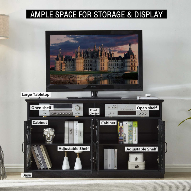 Buffet de 53 po de largeur Simmonsville, Noir