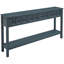 Console 60 po, 2 tiroirs, tablette inférieure pour le vestibule - bleu marine